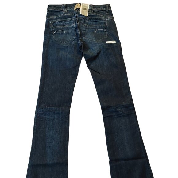 G-Star 3301 Speed Bell Cut Flare Trash Wash Blue Denim Jeans Sz 26 x 35 NWT - Picture 5 of 10